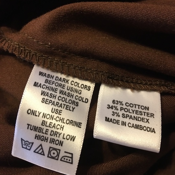 Metro style brown boot cut stretch slacks 12 - Picture 6 of 6